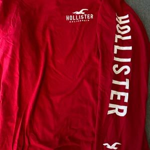 Red Long Sleeve Hollister Shirt Size XL